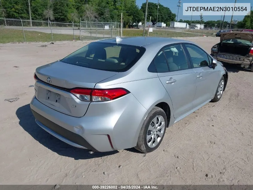 JTDEPMAE2N3010554 2022 Toyota Corolla Le