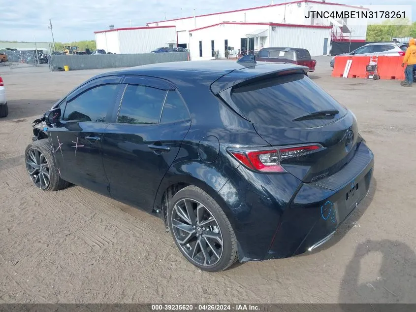 2022 Toyota Corolla Xse VIN: JTNC4MBE1N3178261 Lot: 39235620