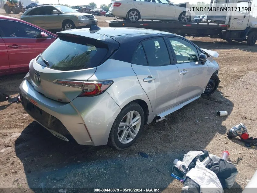 2022 Toyota Corolla Se VIN: JTND4MBE6N3171598 Lot: 39445879