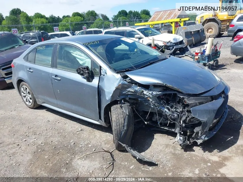 2022 Toyota Corolla Le VIN: JTDEPMAE5NJ196957 Lot: 39514293