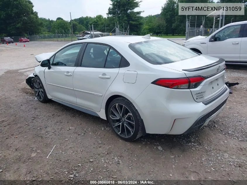 2022 Toyota Corolla Xse VIN: 5YFT4MCEXNP131059 Lot: 39560818