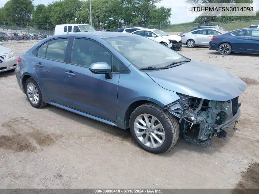 2022 Toyota Corolla Le VIN: JTDHPMAE5N3014093 Lot: 39898418