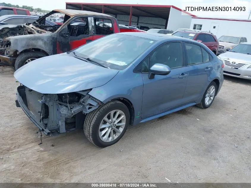 2022 Toyota Corolla Le VIN: JTDHPMAE5N3014093 Lot: 39898418