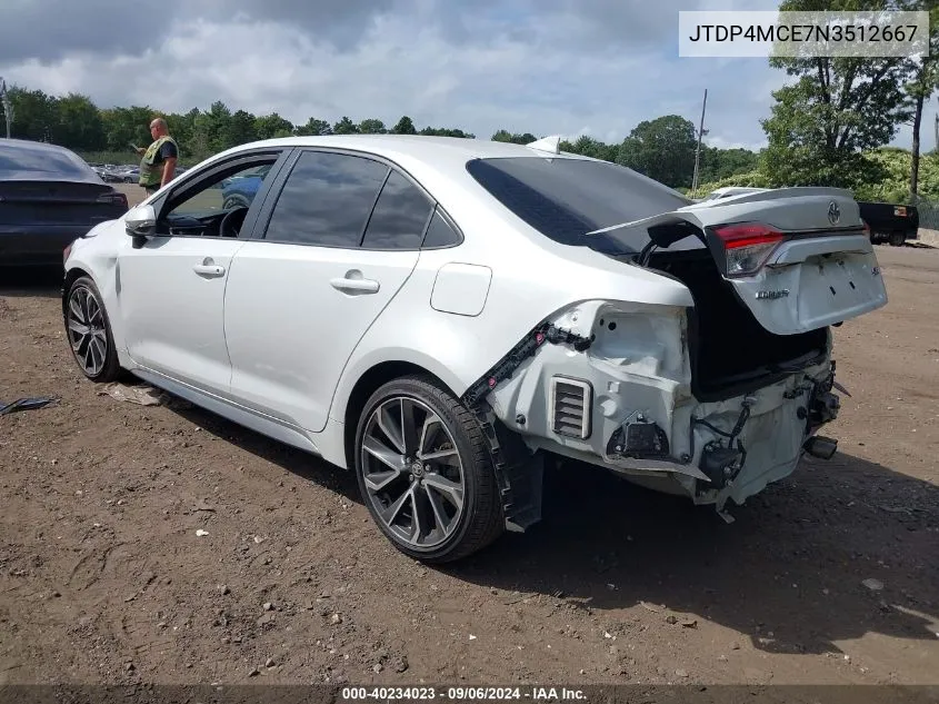 2022 Toyota Corolla Se VIN: JTDP4MCE7N3512667 Lot: 40234023