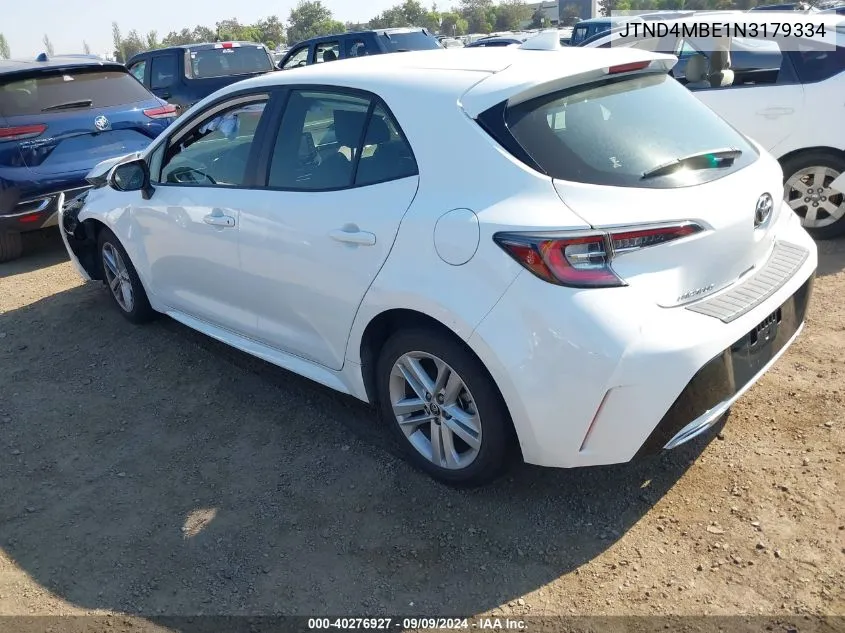 2022 Toyota Corolla Se VIN: JTND4MBE1N3179334 Lot: 40276927