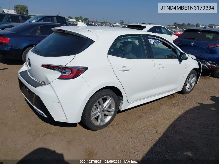 2022 Toyota Corolla Se VIN: JTND4MBE1N3179334 Lot: 40276927