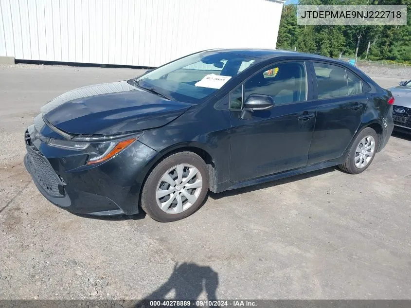 JTDEPMAE9NJ222718 2022 Toyota Corolla Le