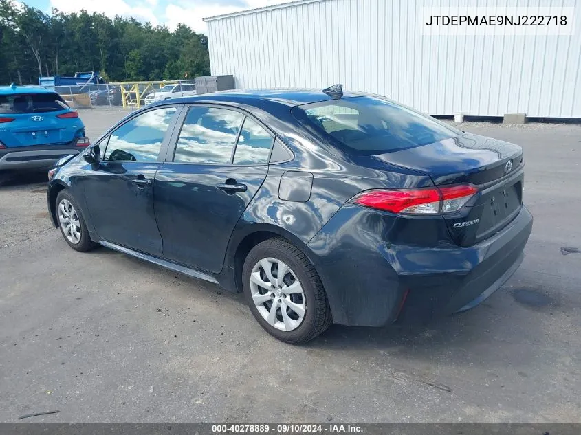 JTDEPMAE9NJ222718 2022 Toyota Corolla Le