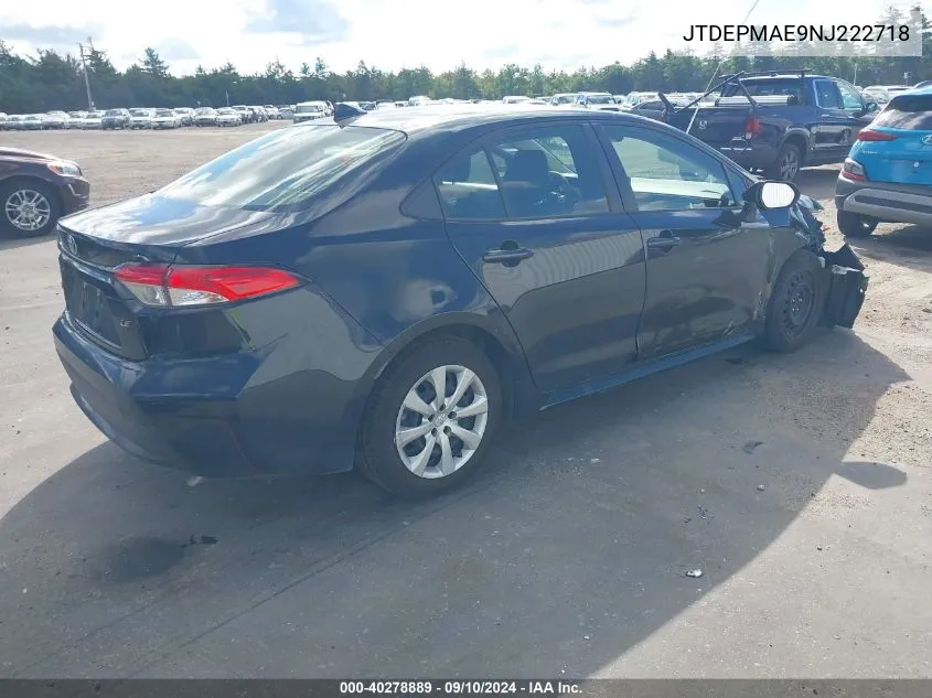 JTDEPMAE9NJ222718 2022 Toyota Corolla Le