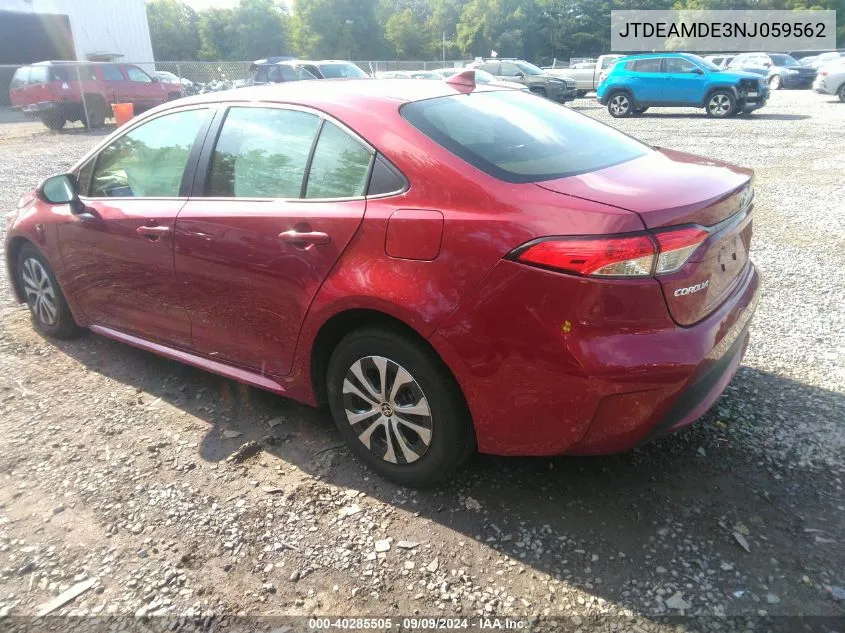 JTDEAMDE3NJ059562 2022 Toyota Corolla Hybrid Le