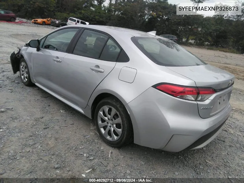 5YFEPMAEXNP326873 2022 Toyota Corolla Le