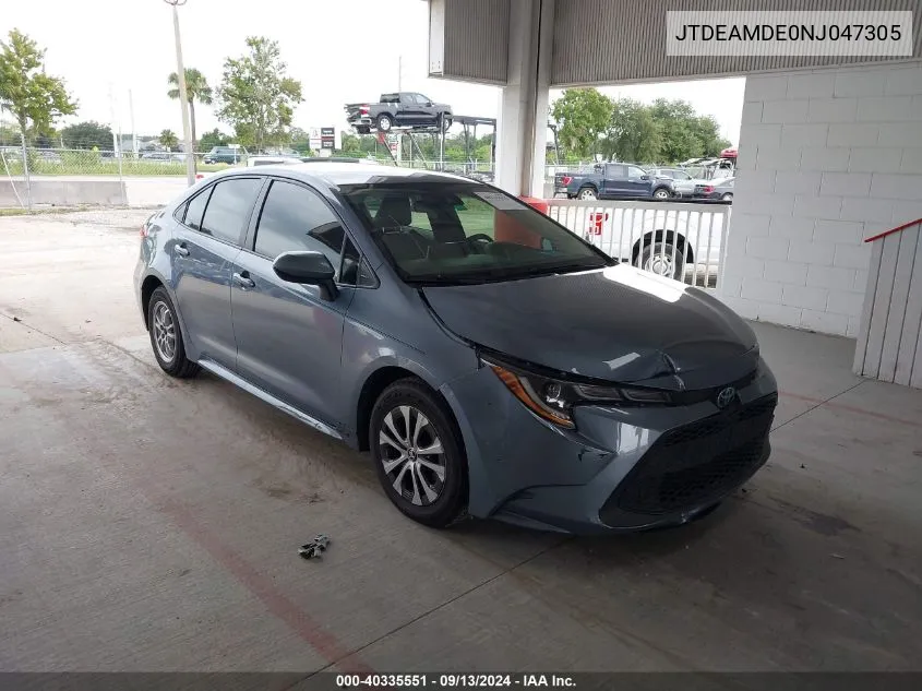 2022 Toyota Corolla Le VIN: JTDEAMDE0NJ047305 Lot: 40335551