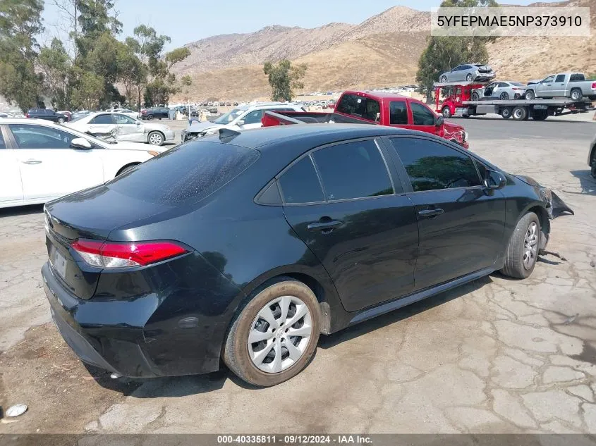 2022 Toyota Corolla Le VIN: 5YFEPMAE5NP373910 Lot: 40335811