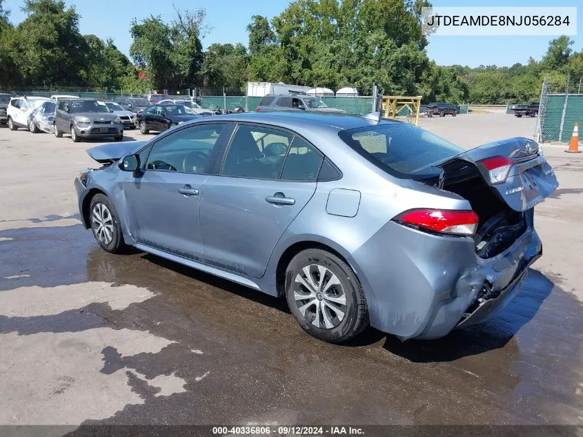 2022 Toyota Corolla Hybrid Le VIN: JTDEAMDE8NJ056284 Lot: 40336806