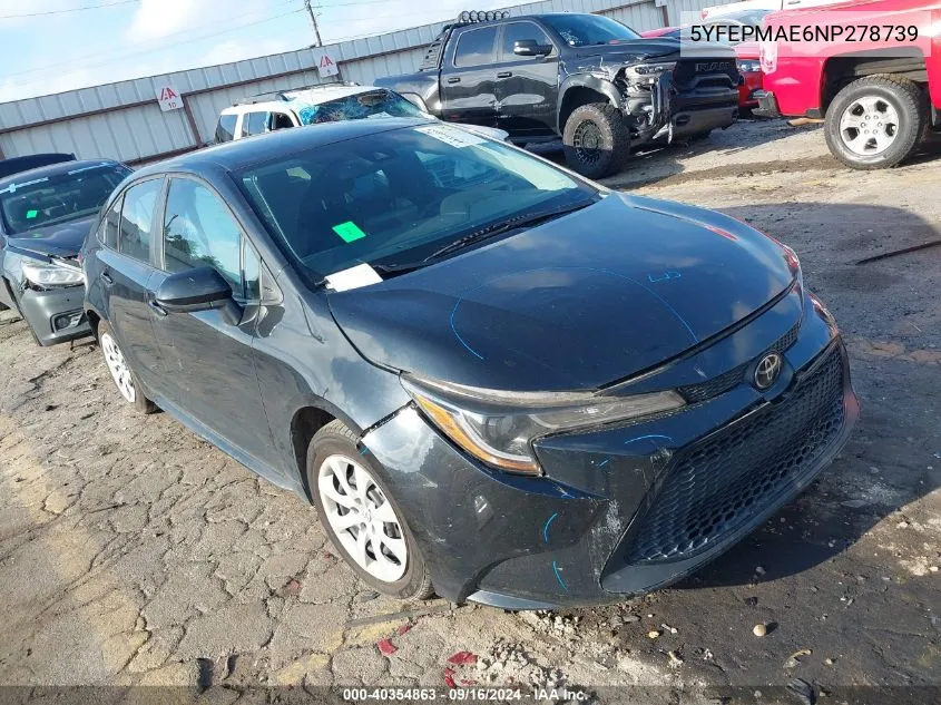 5YFEPMAE6NP278739 2022 Toyota Corolla Le