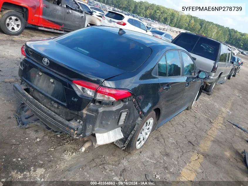 5YFEPMAE6NP278739 2022 Toyota Corolla Le