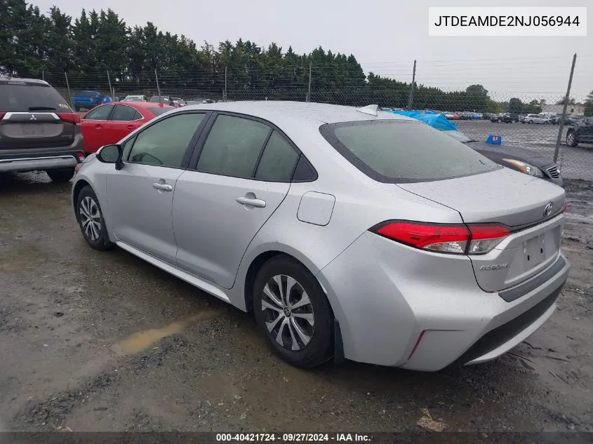 JTDEAMDE2NJ056944 2022 Toyota Corolla Hybrid Le