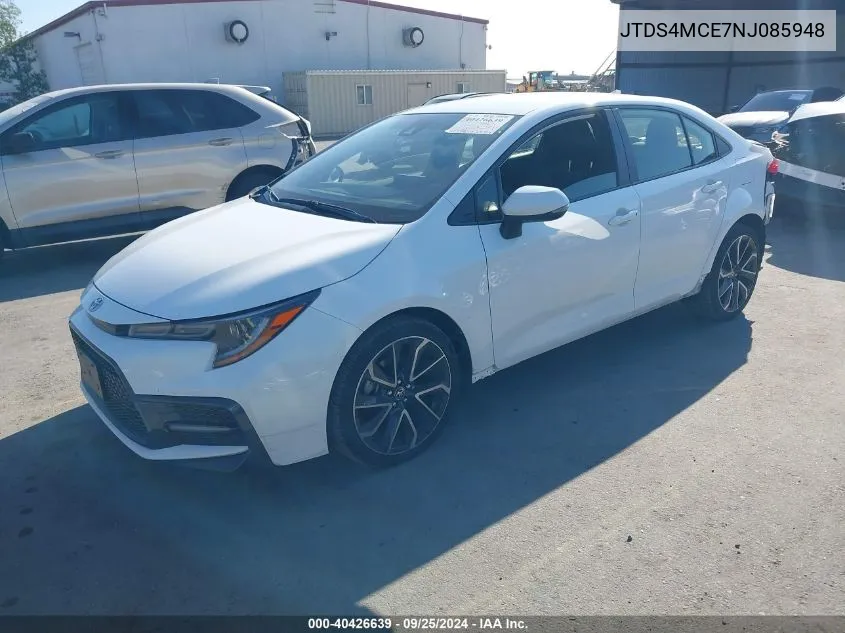 2022 Toyota Corolla Se VIN: JTDS4MCE7NJ085948 Lot: 40426639