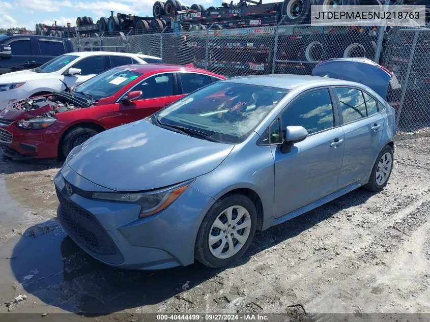 2022 Toyota Corolla Le VIN: JTDEPMAE5NJ218763 Lot: 40444499