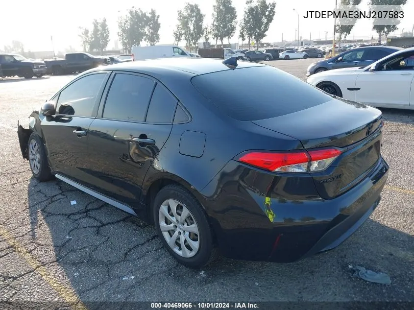 JTDEPMAE3NJ207583 2022 Toyota Corolla Le