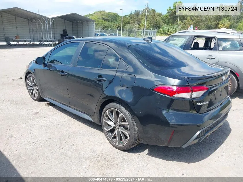 2022 Toyota Corolla Se VIN: 5YFS4MCE9NP130724 Lot: 40474679