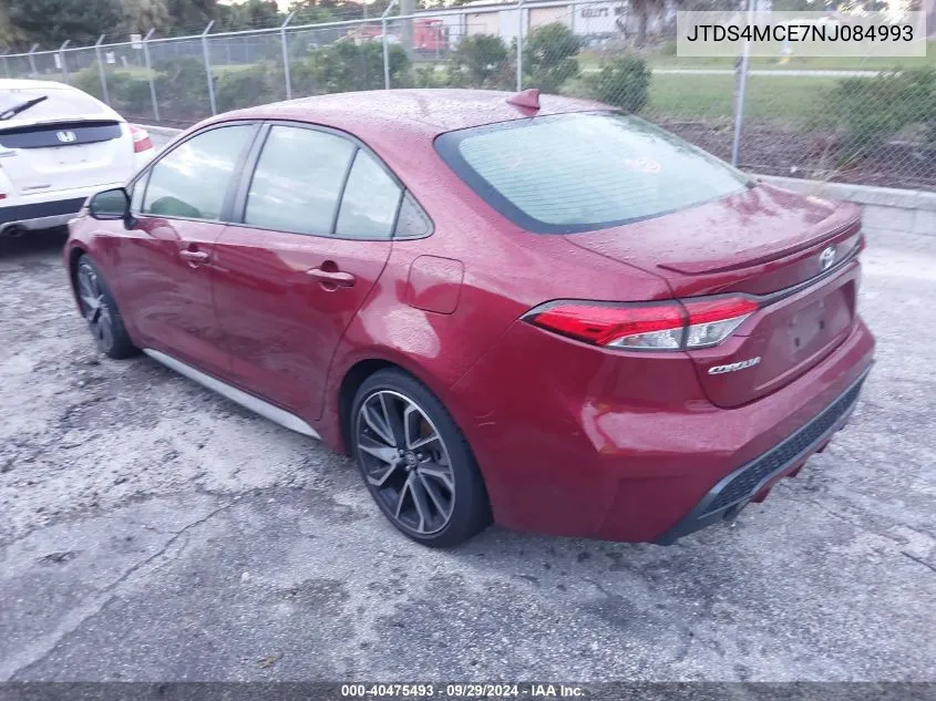 2022 Toyota Corolla Se VIN: JTDS4MCE7NJ084993 Lot: 40475493