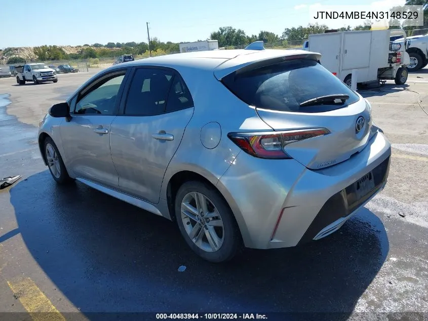 2022 Toyota Corolla Se VIN: JTND4MBE4N3148529 Lot: 40483944