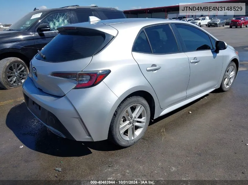 2022 Toyota Corolla Se VIN: JTND4MBE4N3148529 Lot: 40483944