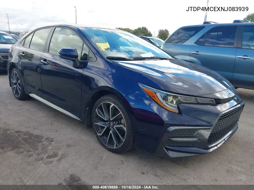 2022 Toyota Corolla Se VIN: JTDP4MCEXNJ083939 Lot: 40619888