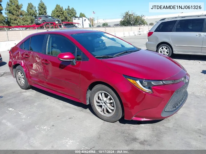 2022 Toyota Corolla Hybrid Le VIN: JTDEAMDE1NJ061326 Lot: 40624865