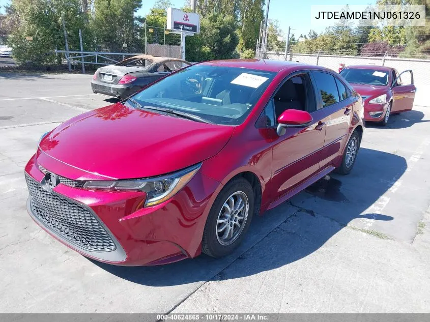 2022 Toyota Corolla Hybrid Le VIN: JTDEAMDE1NJ061326 Lot: 40624865