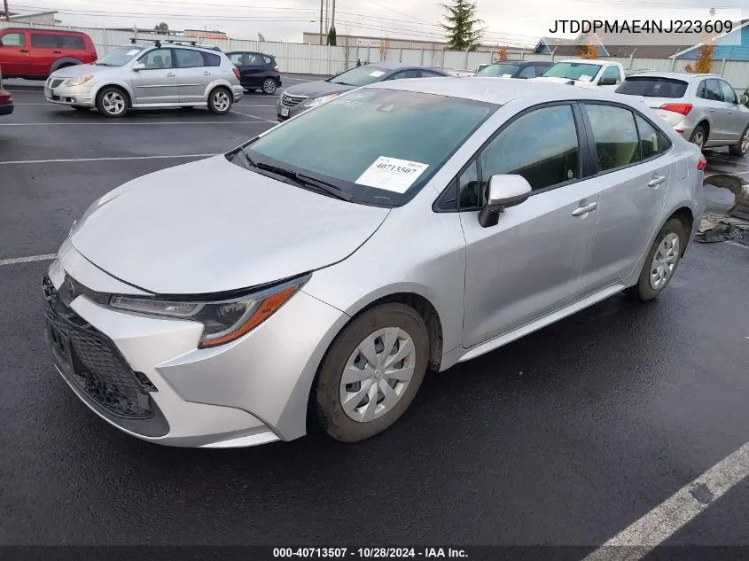 JTDDPMAE4NJ223609 2022 Toyota Corolla L