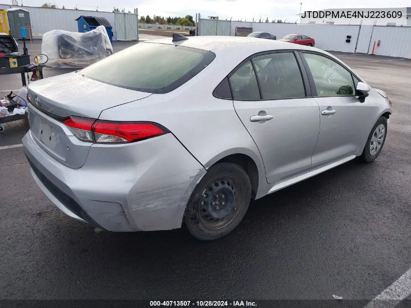 JTDDPMAE4NJ223609 2022 Toyota Corolla L