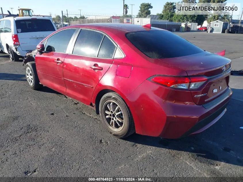 2022 Toyota Corolla Hybrid Le VIN: JTDEAMDE8NJ045060 Lot: 40764523