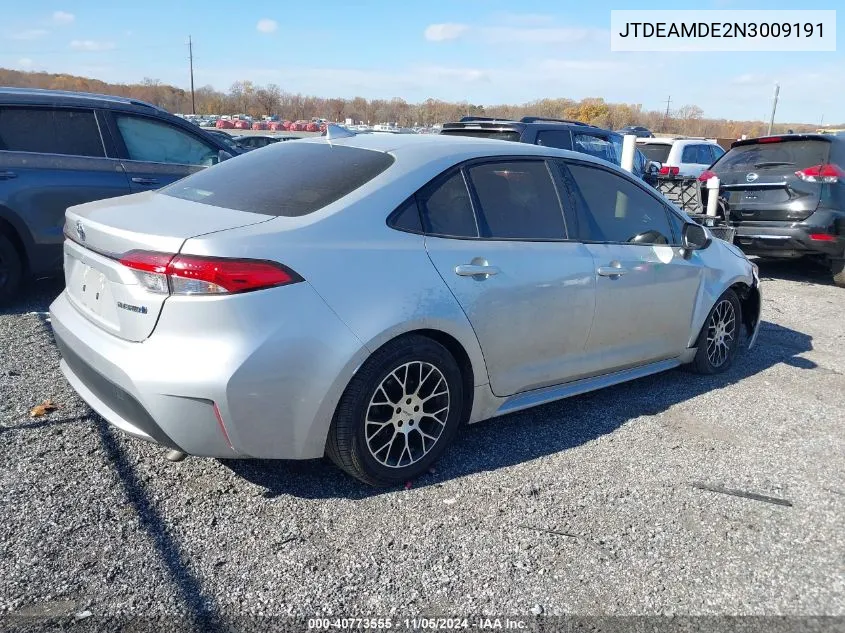 JTDEAMDE2N3009191 2022 Toyota Corolla Hybrid Le