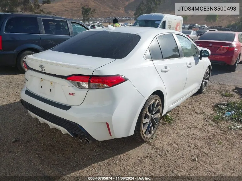 2022 Toyota Corolla Se VIN: JTDS4MCE3N3500493 Lot: 40785874