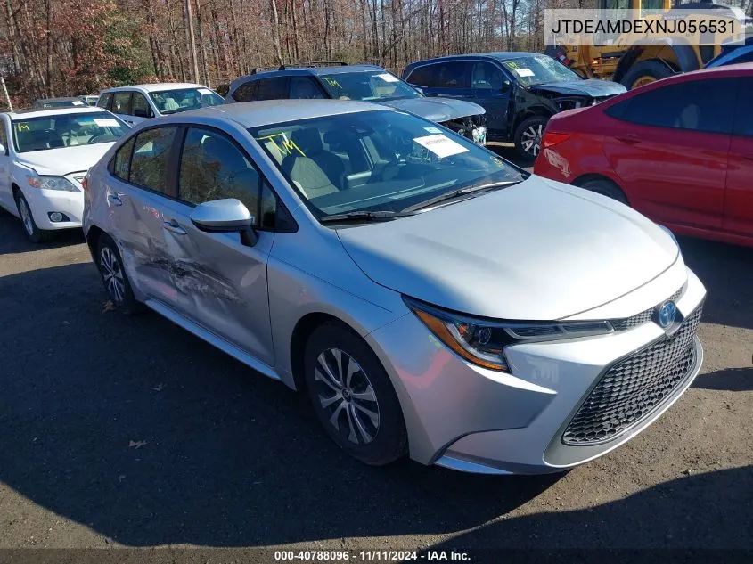 2022 Toyota Corolla Hybrid Le VIN: JTDEAMDEXNJ056531 Lot: 40788096