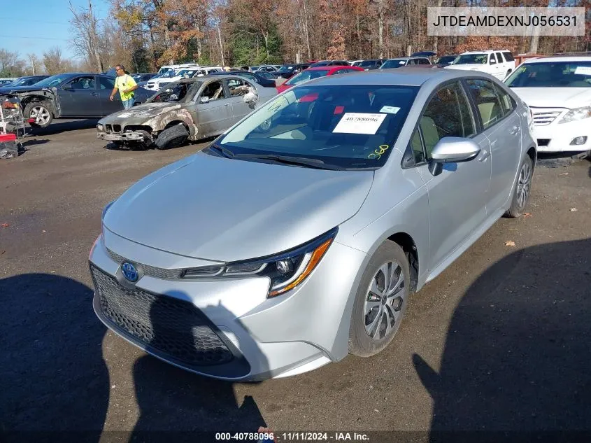 2022 Toyota Corolla Hybrid Le VIN: JTDEAMDEXNJ056531 Lot: 40788096