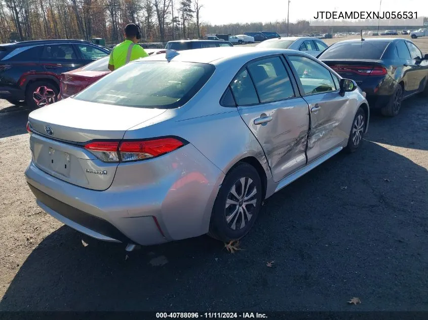 2022 Toyota Corolla Hybrid Le VIN: JTDEAMDEXNJ056531 Lot: 40788096