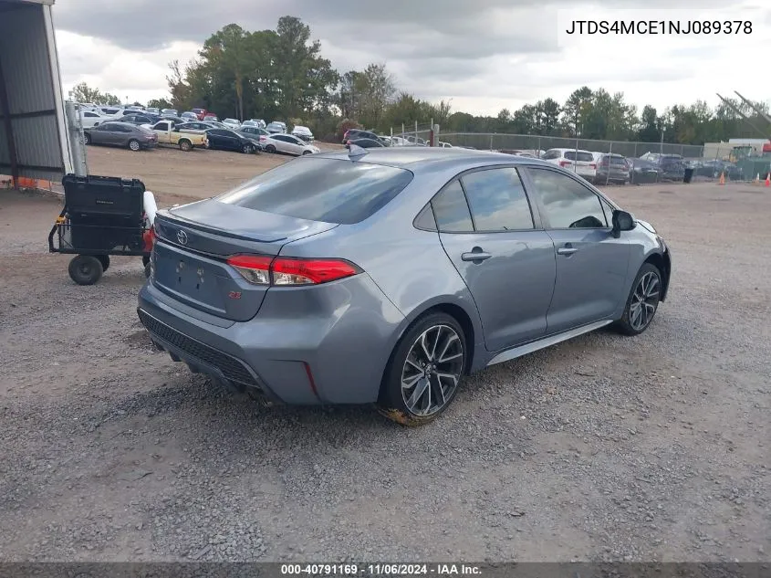 2022 Toyota Corolla Se VIN: JTDS4MCE1NJ089378 Lot: 40791169