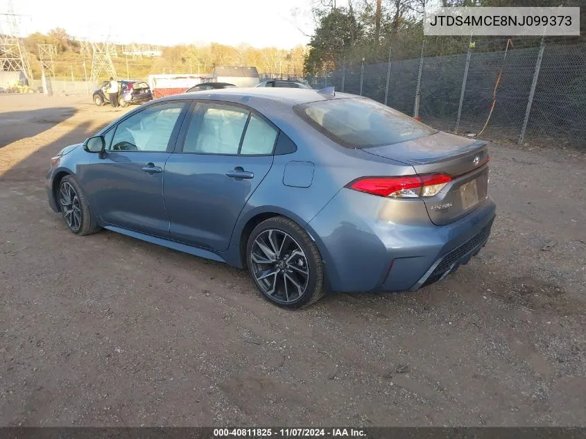 2022 Toyota Corolla Se VIN: JTDS4MCE8NJ099373 Lot: 40811825