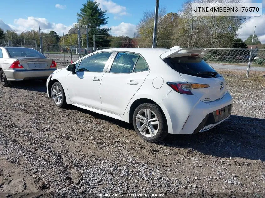 2022 Toyota Corolla Se/Xse/Night Shade VIN: JTND4MBE9N3176570 Lot: 40828856