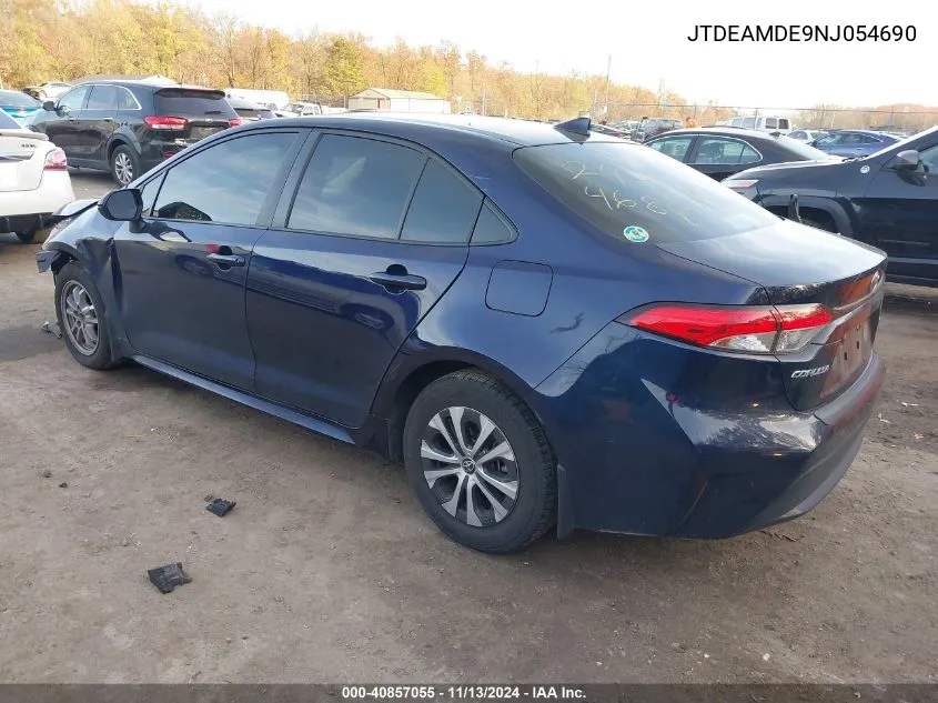 2022 Toyota Corolla Hybrid Le VIN: JTDEAMDE9NJ054690 Lot: 40857055