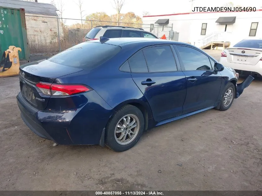 2022 Toyota Corolla Hybrid Le VIN: JTDEAMDE9NJ054690 Lot: 40857055