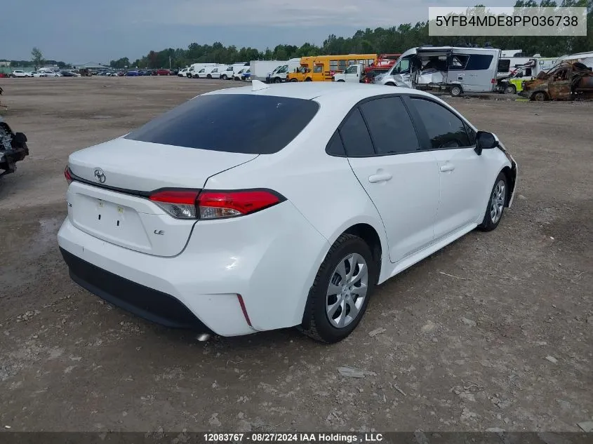 5YFB4MDE8PP036738 2023 Toyota Corolla Le