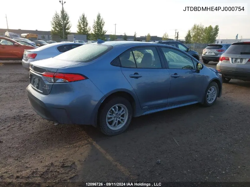 2023 Toyota Corolla Hybrid Le VIN: JTDBDMHE4PJ000754 Lot: 12096726