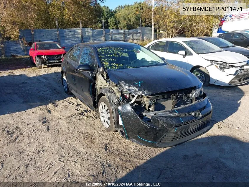 2023 Toyota Corolla Le VIN: 5YFB4MDE1PP011471 Lot: 12129890