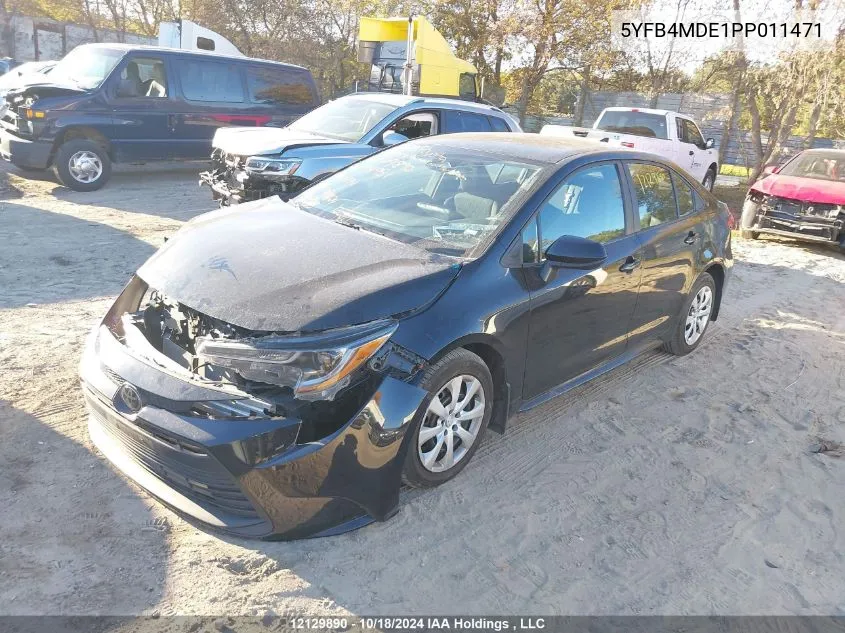 2023 Toyota Corolla Le VIN: 5YFB4MDE1PP011471 Lot: 12129890