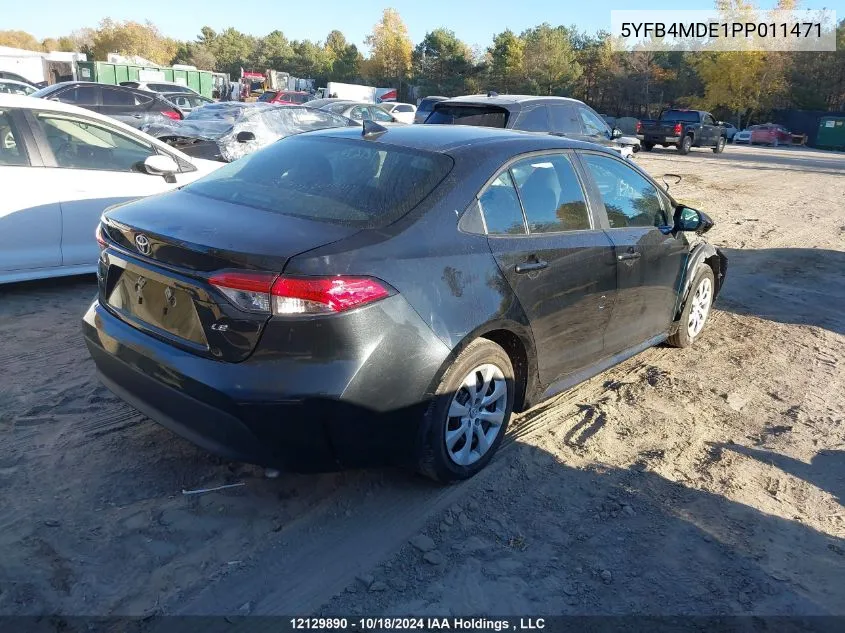 2023 Toyota Corolla Le VIN: 5YFB4MDE1PP011471 Lot: 12129890