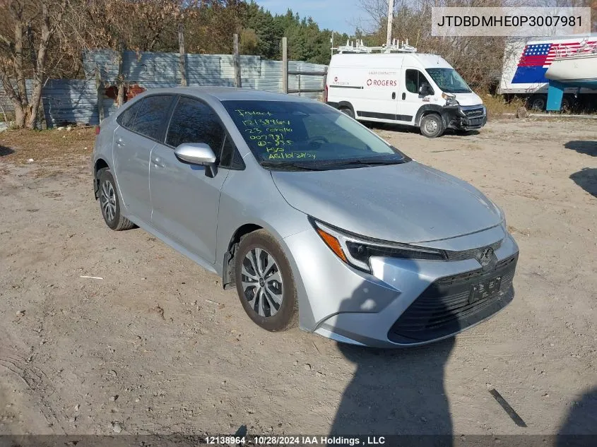 2023 Toyota Corolla Hybrid VIN: JTDBDMHE0P3007981 Lot: 12138964